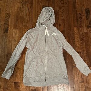 Nike Heather Gray Full-Zip Hoodie